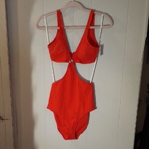 NWT Aerie Women's Vibrant Orange Swimsuit